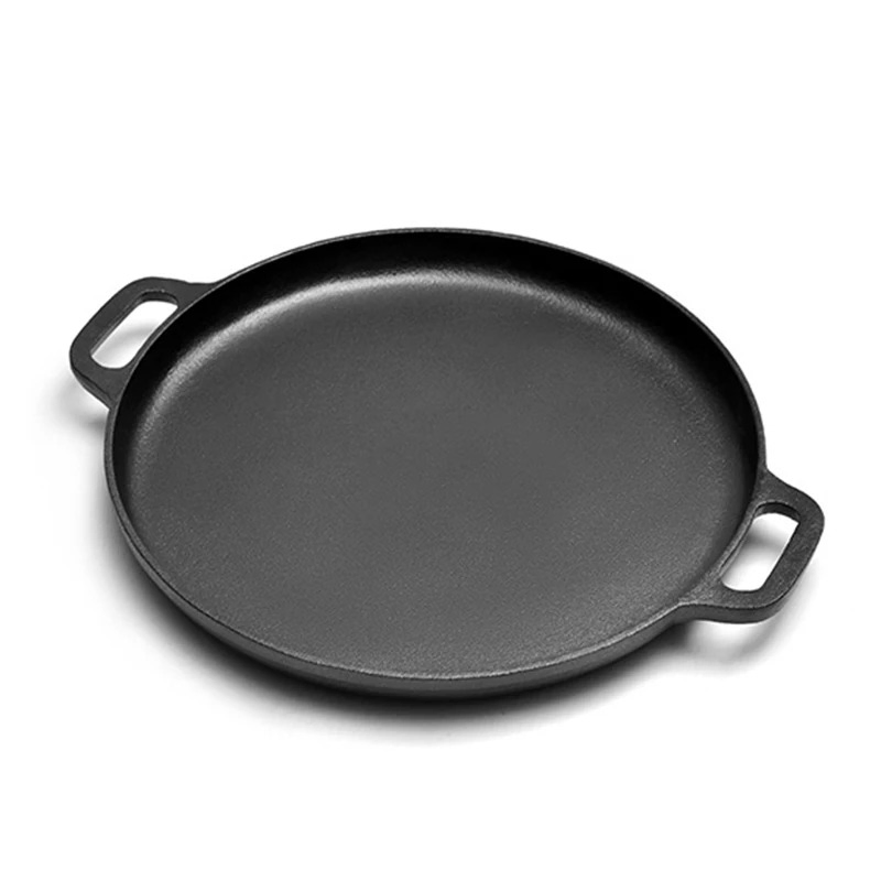 China Popular Pre-Seasoned Round Oven 14-Inch Cast Iron Pizza Pan for Baking