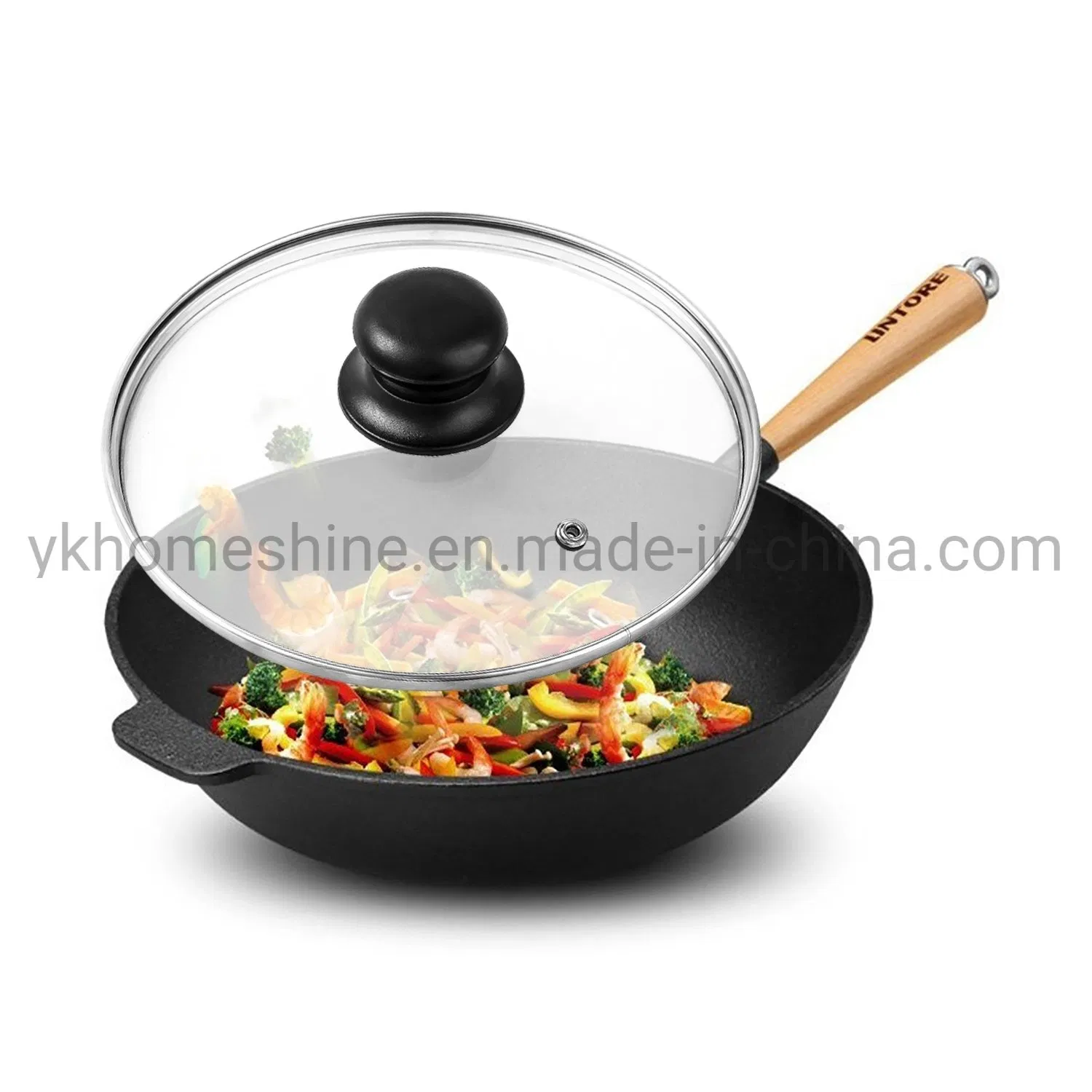 Стеклянная крышка для посуды с кольцом из нержавеющей стали