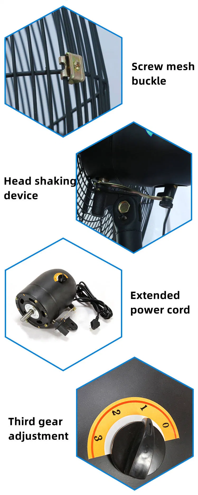 Напольный вентилятор YD0482, 26 дюймов, алюминиевые лопасти