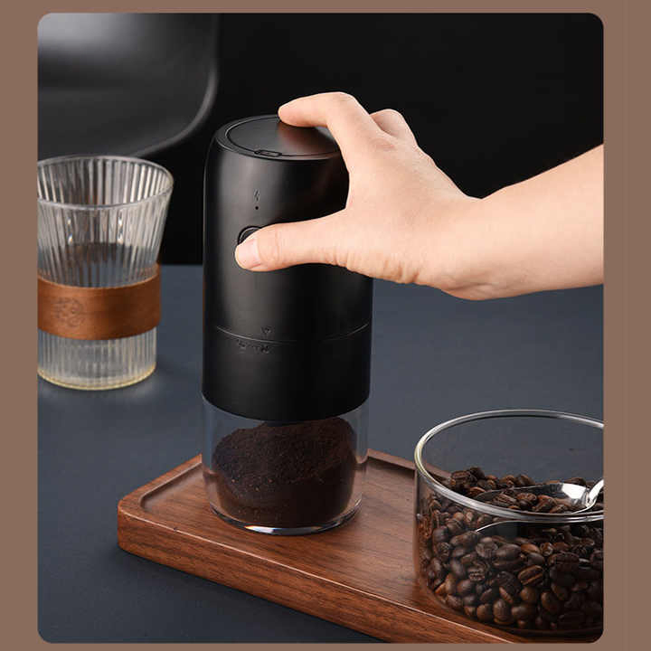 New 2024stainless Steel Rechargeable USB Automatic Electric Coffee Grinder for Kitchen Gadget