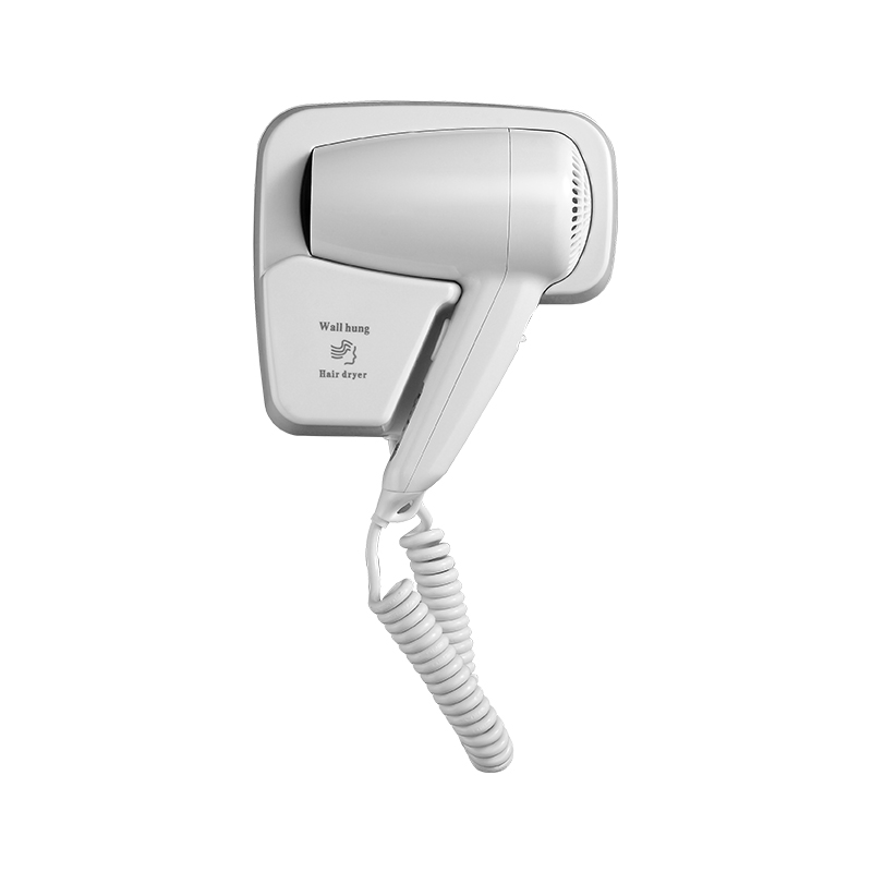 Wall-Mounted 1300W Ionic Hair Dryer with Integrated Razor Socket