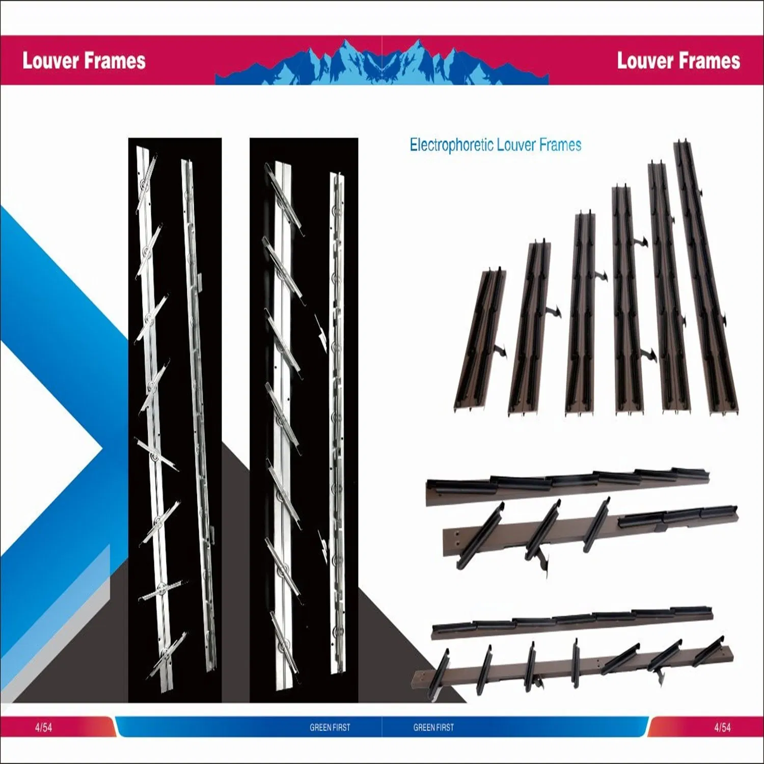 Aluminum Plastic Louver Frames / Shutter Bracket