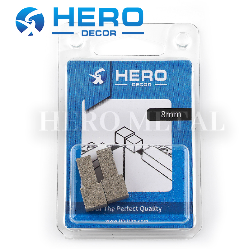 End Caps Matched Tile Trim Aluminum Stainless Steel Hero Metal Moden Luxury Waterproof Wall Edge Square Shape Ceramic Strip Corner Node