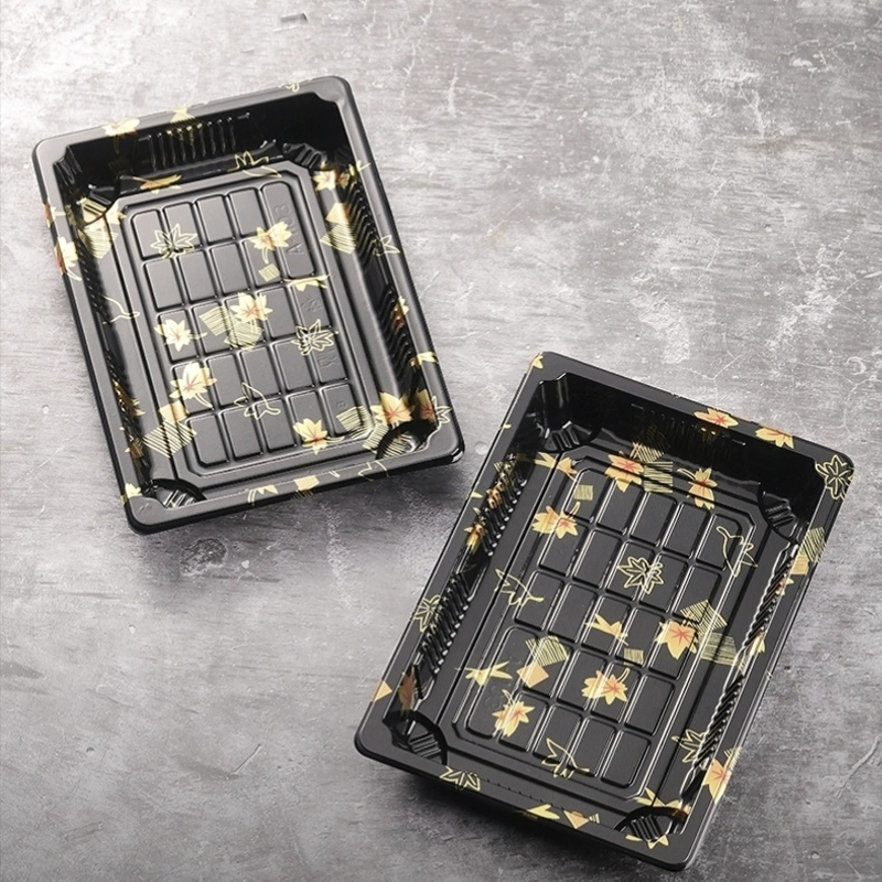 Blister Plastic Sushi Packaging Tray Takeaway Food Box with Lid