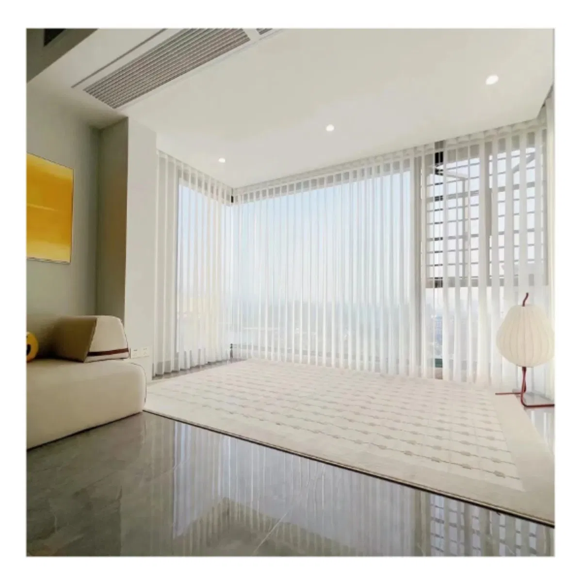 Dream Curtain Vertical Blinds Sheer Fabric Motorized Vertical Blind for Sliding Doors French Windows Bedroom