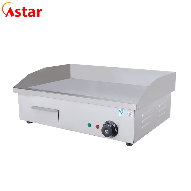 Commercial Kitchen Equipment Manufacturer Electric Griddle 1/3 Grooved for Restaurant