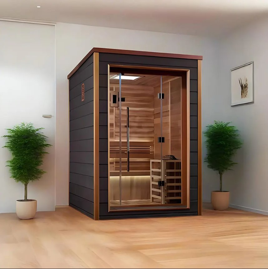 2 People Dry Traditional Sauna Far Infrared Sauna Room with Harvia Stove Heater