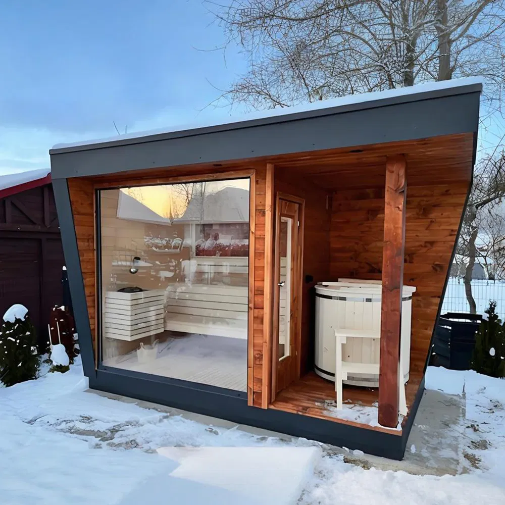 Quick-Assemble Square Outdoor Sauna No Professional Installation Required for Setup