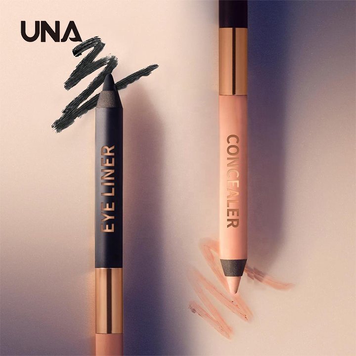 High Quality Cosmetic Eye Makeup Vegan Double Sided Eye Liner Pencil No Logo Private Label Cream Concealer Black Eyeliner