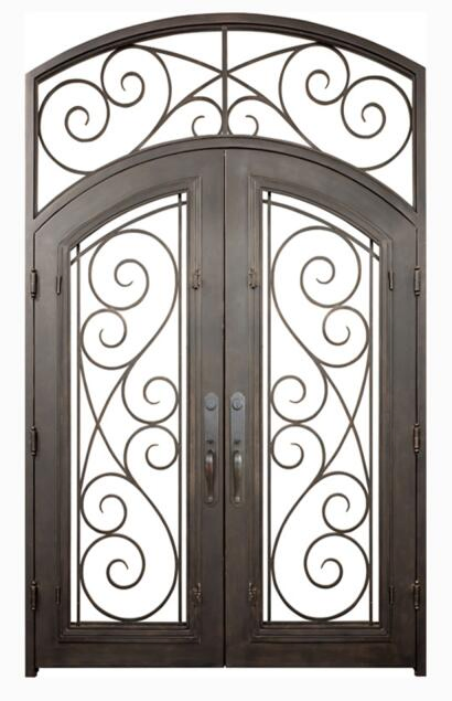 Modern Steel Grill Design Exterior Main Entrance Wrought Iron Entry Door
