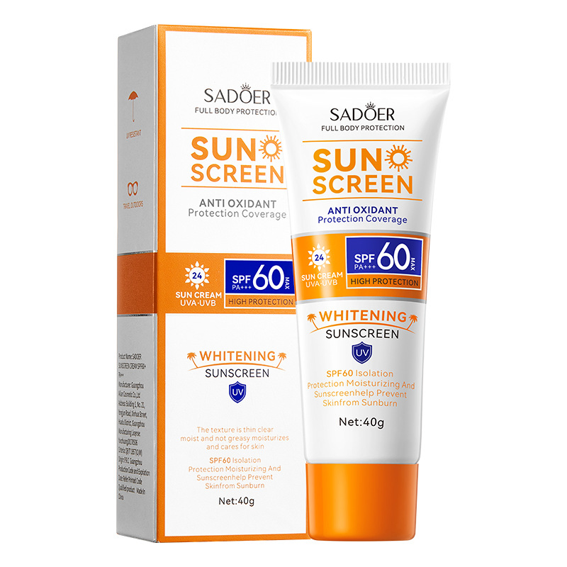 Natural Refreshing Non Greasy High Protection SPF60+Anti Aging Anti UV Post Sun Soothing Whitening Sunscreen