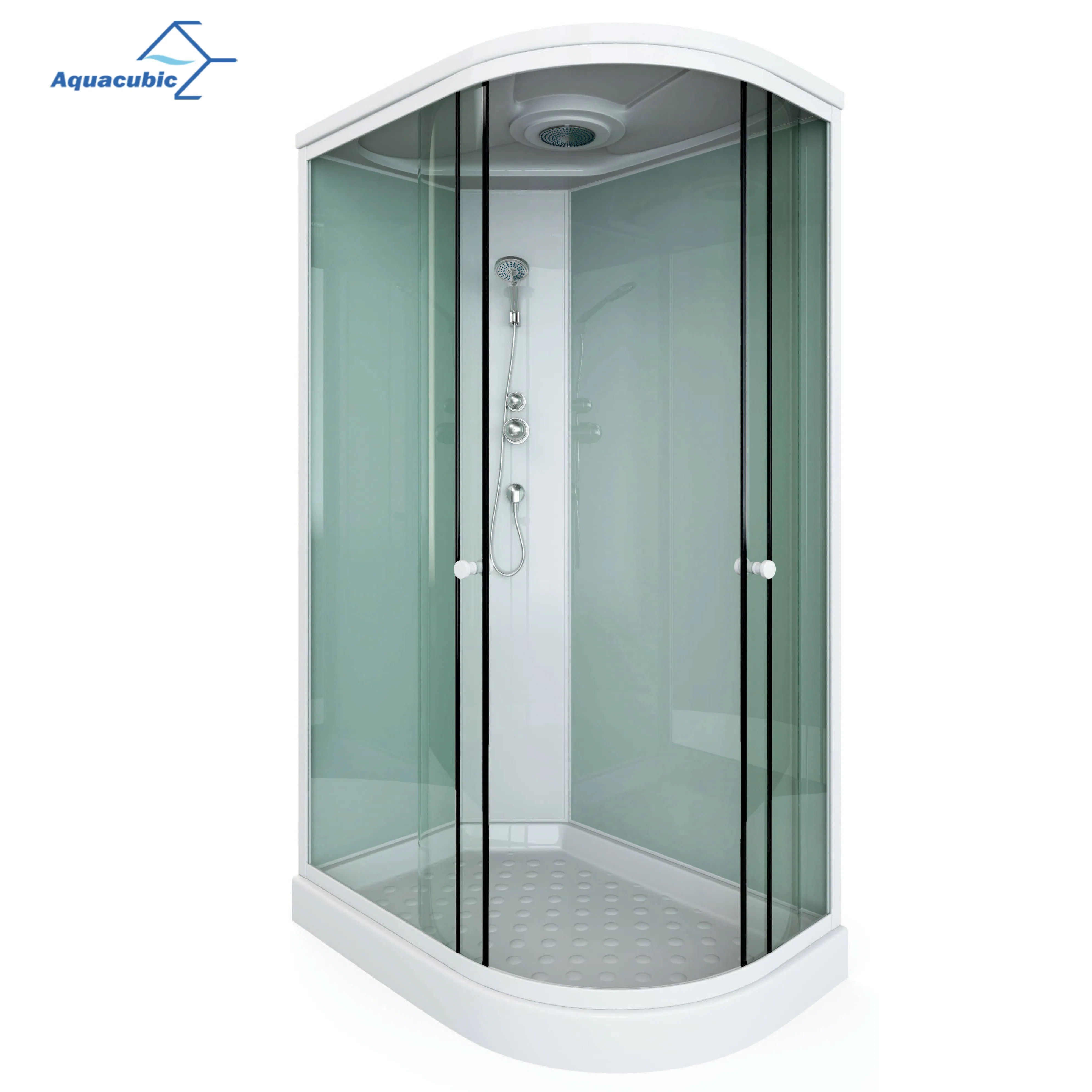 Manufacturer-Customized Shape of Bathroom Glass Steam Shower Room, Some Styles with Bathtub