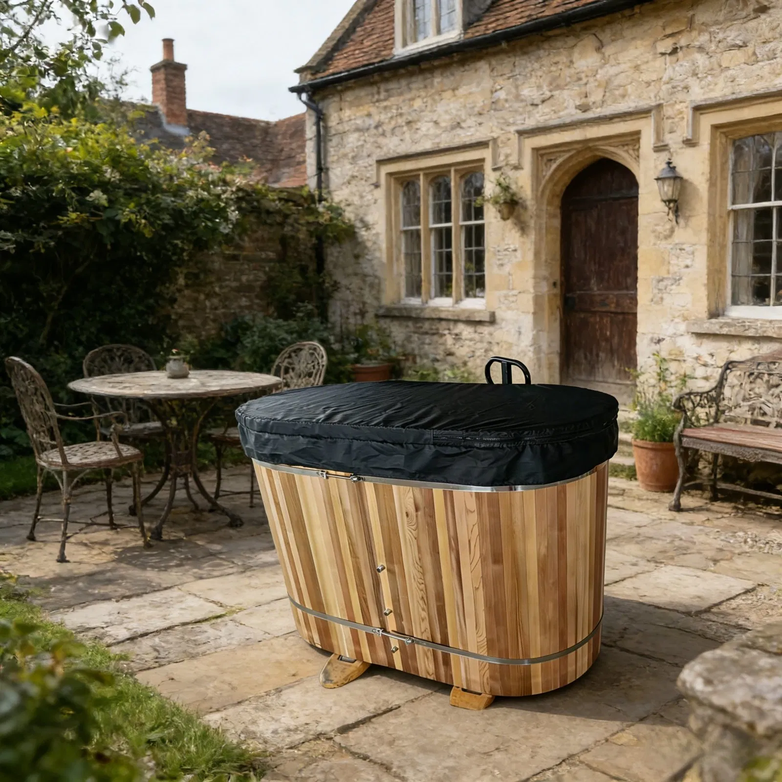 Ледяная ванна из канадского кедра с чиллером