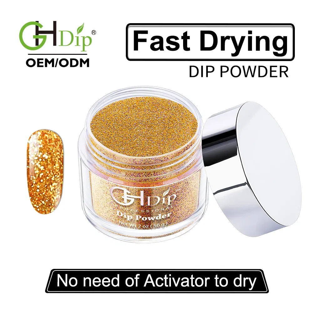 Custom Private Label Glitter Nail Fast Drying Dipping Powder Colors
