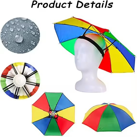 Foldable Fishing Hat Umbrella - Essential Outdoor Sunshade Accessory