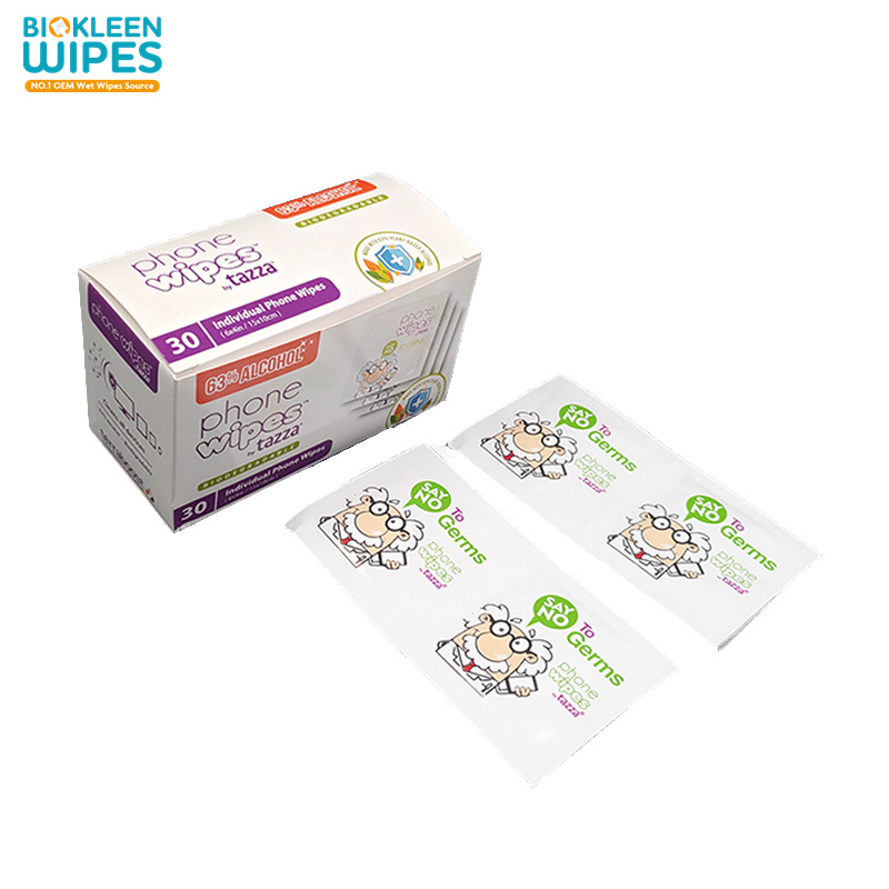Biokleen 200CT Box Individual Lens Wipes Camera Individually Wrapped Phone Cleaning Wipes Lens Clean Wet Wipes
