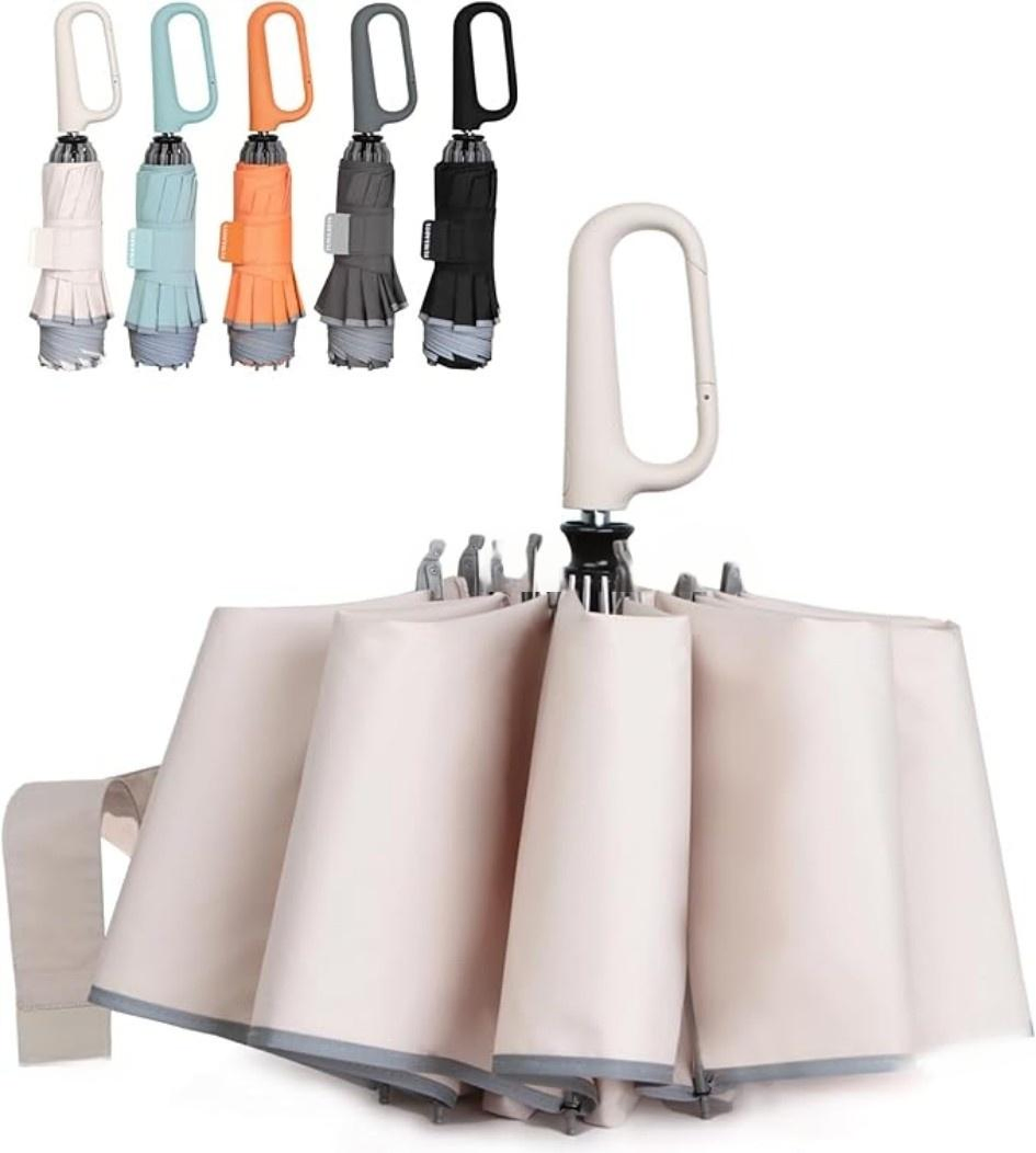 Portable Reverse Folding Umbrella with UV Protection and 10 Ribs Easy Carried