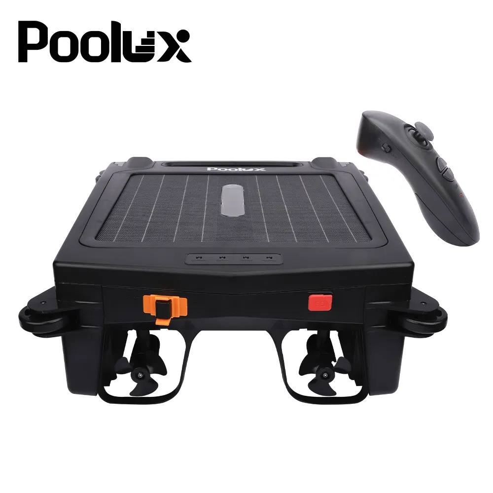 Factory Automatic Pool Vacuum Cleaner Rechargeable Cordless Remote Solar Powered Robotic Skimmer Cleaner with Dual Charging Options