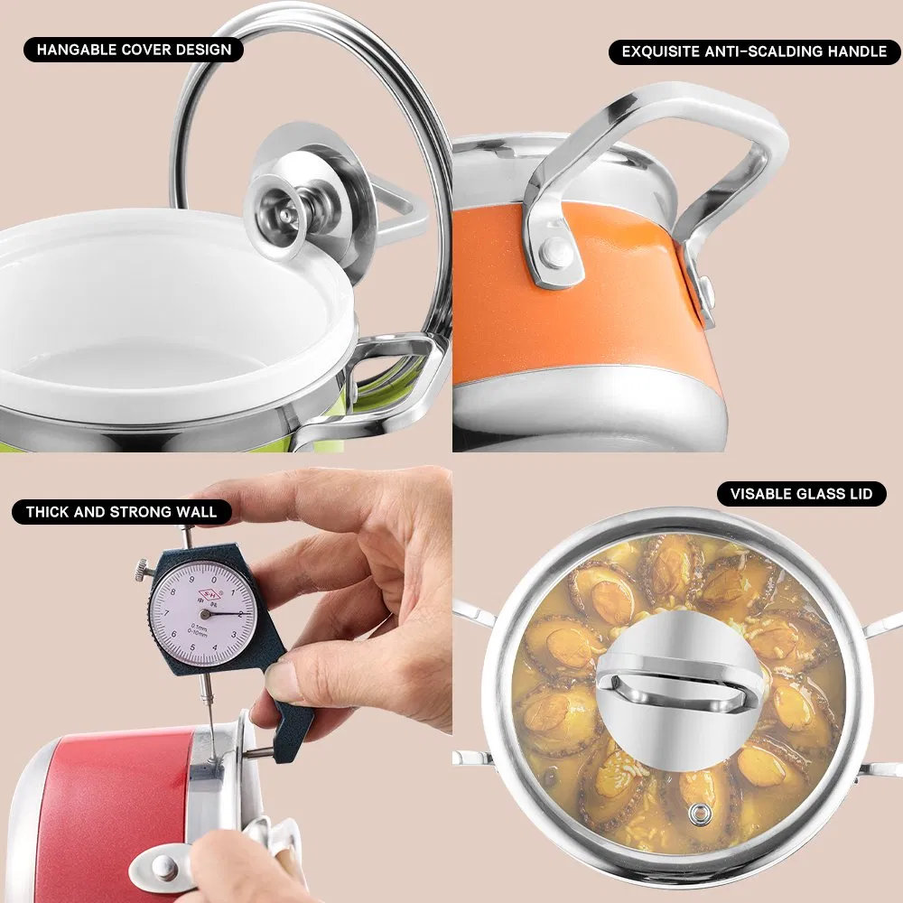 18/10 Stainless Steel 3 Ply All Clad Induction Cooking Square Pot