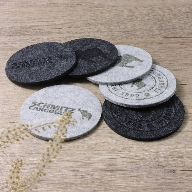 Heat-Resistant Anti-Skidding Halloween Cup Mats Hollow Cartoon Placemat Felt Dinner Table Decor Coaster