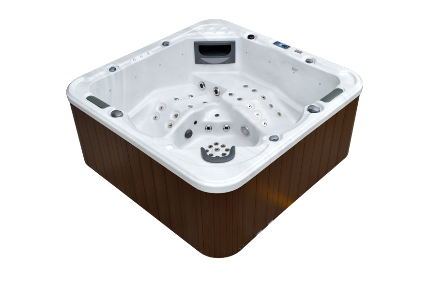 Уличный спа-бассейн на 5 человек с 2 лежаками