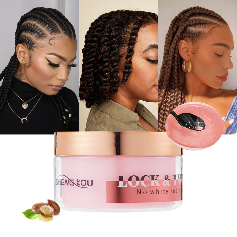 Factory Custom Hair Styling Product Organic Shea Butter Braid Gel Light Hold De-Frizz Loc N Twist Gel