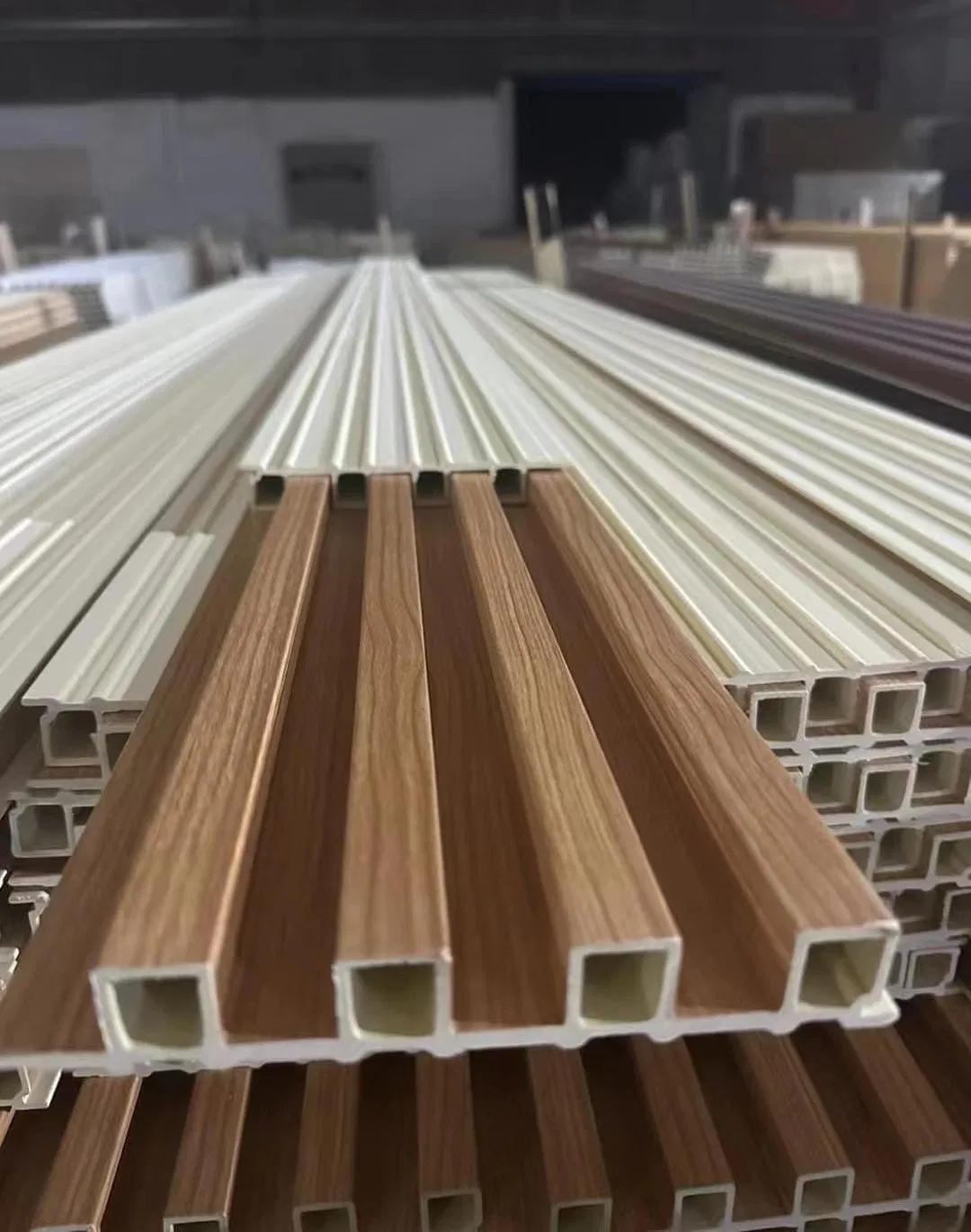 Waterproof Composite Cladding Wood Plastic Wall Panel Fluted Composite WPC Panel