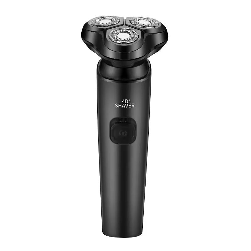 2024 Rechargeable Face Hair Removerwaterproof Rotary Razor Beard Nose Hair Trimmer Electric Shaver for Men