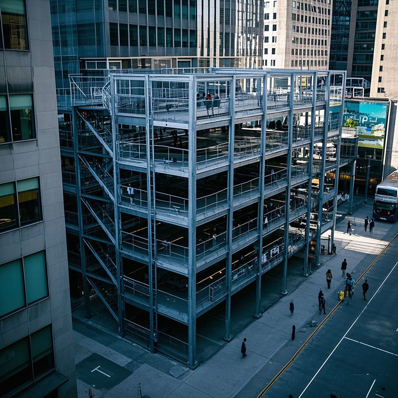 Prefabricated Steel Structure Garage Parking Lot with Energy Conservation and Environmental Protection Features