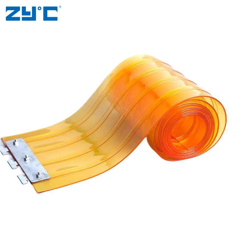 high Medium Temperature Cold Storage Room Flexible Transparent Plastic Strip Yellow PVC Door Curtain
