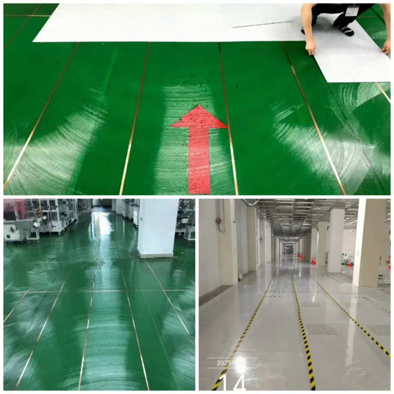 ESD Vinyl Flooring Size 610mmx610mmx2.5mm Resistance 10^4~10^6 Lab Application