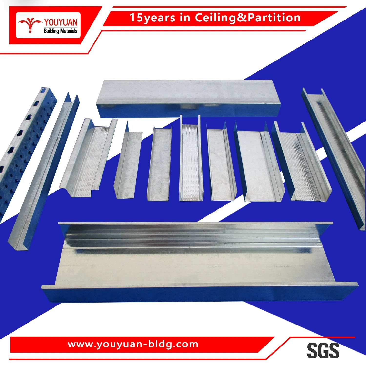 Galvanized Steel Track/Omega Furring Channel/Drywall Stud/Metal Profiles for Ceiling