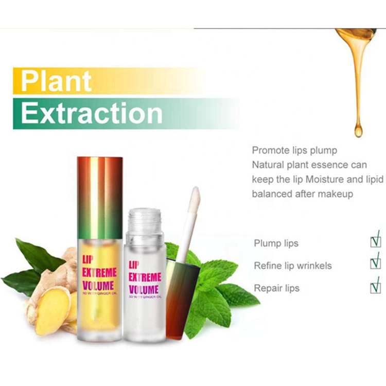Natural Mint Plump Moisturizing Lip Gloss 3D Jelly Color Sexy Lip Plumper