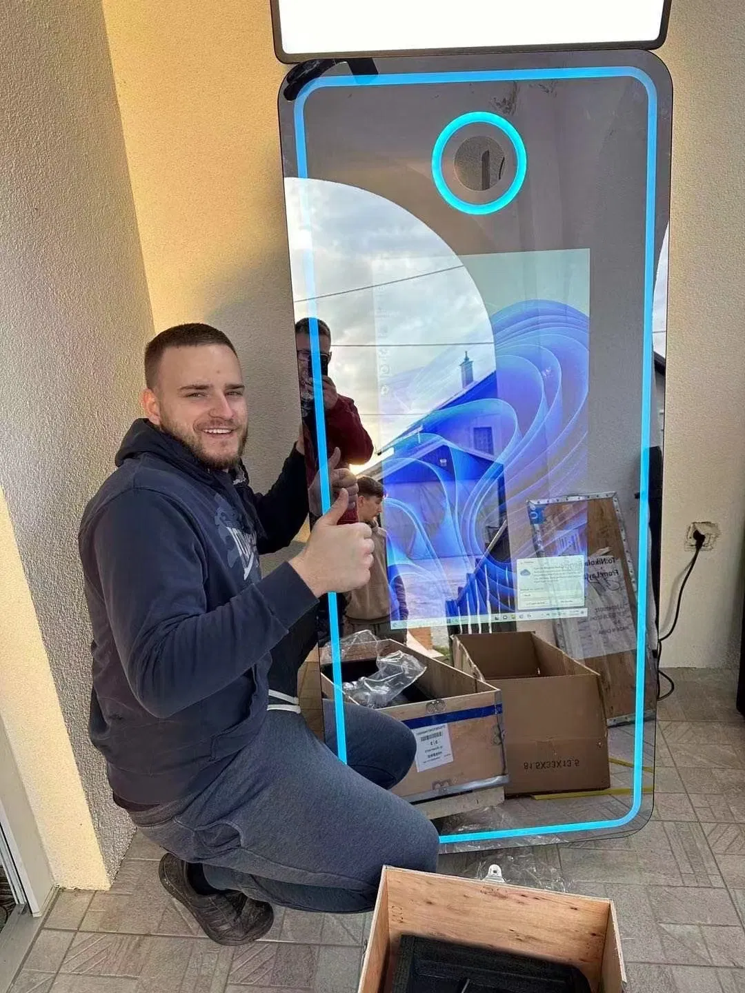 Фотобудка с зеркалом 70 дюймов для свадьбы и вечеринок