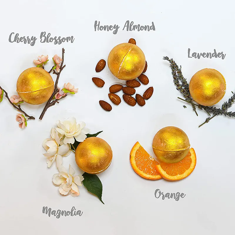 100% Natural Ingredients Colorful Organic Bathroom Bombs Organic Black Gold Bath Bombs