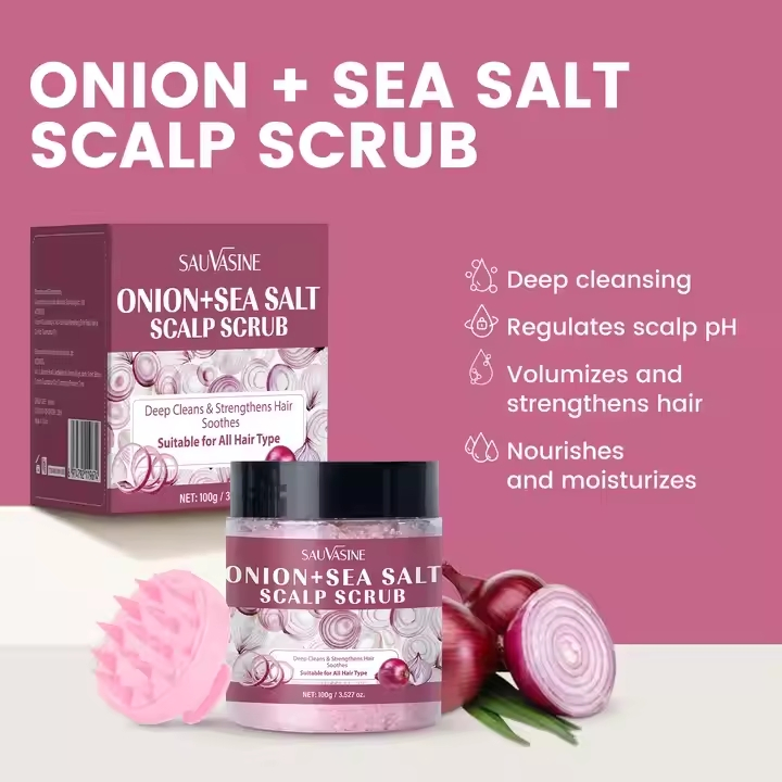 New Product Scalp Scrub Onion Sea Salt 100g for Hair