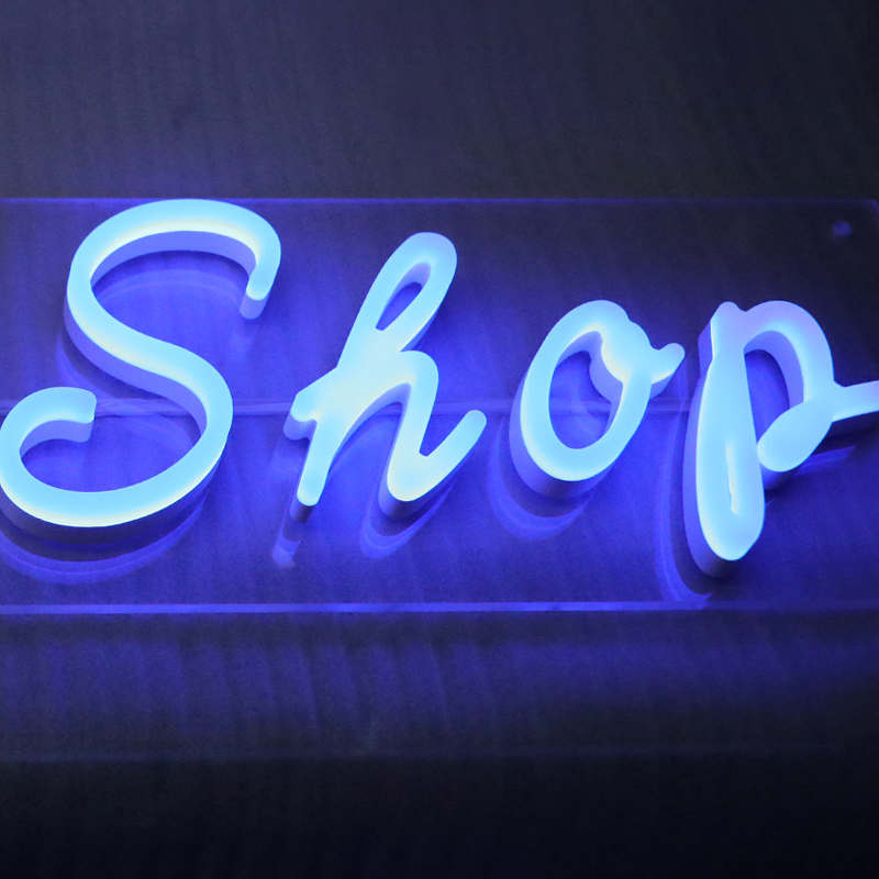 Custom Shop Sign LED 3D Waterproof Illuminated Neon Signage for Retail Shop