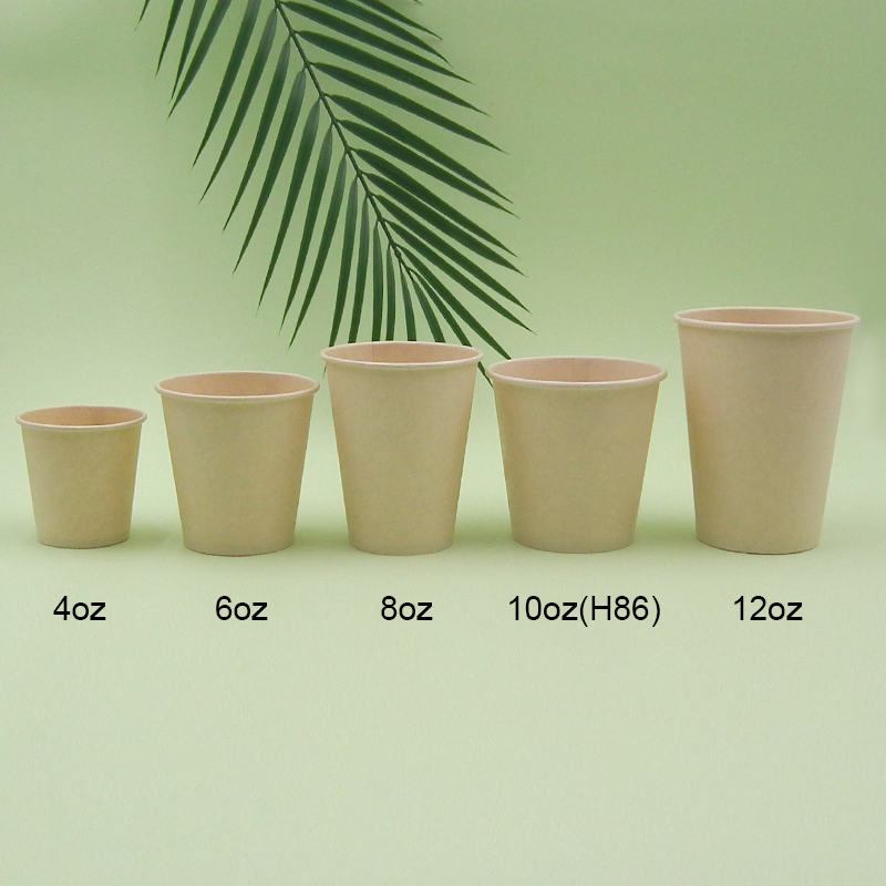 Бумажные стаканчики 8oz с крышкой, биоразлагаемые