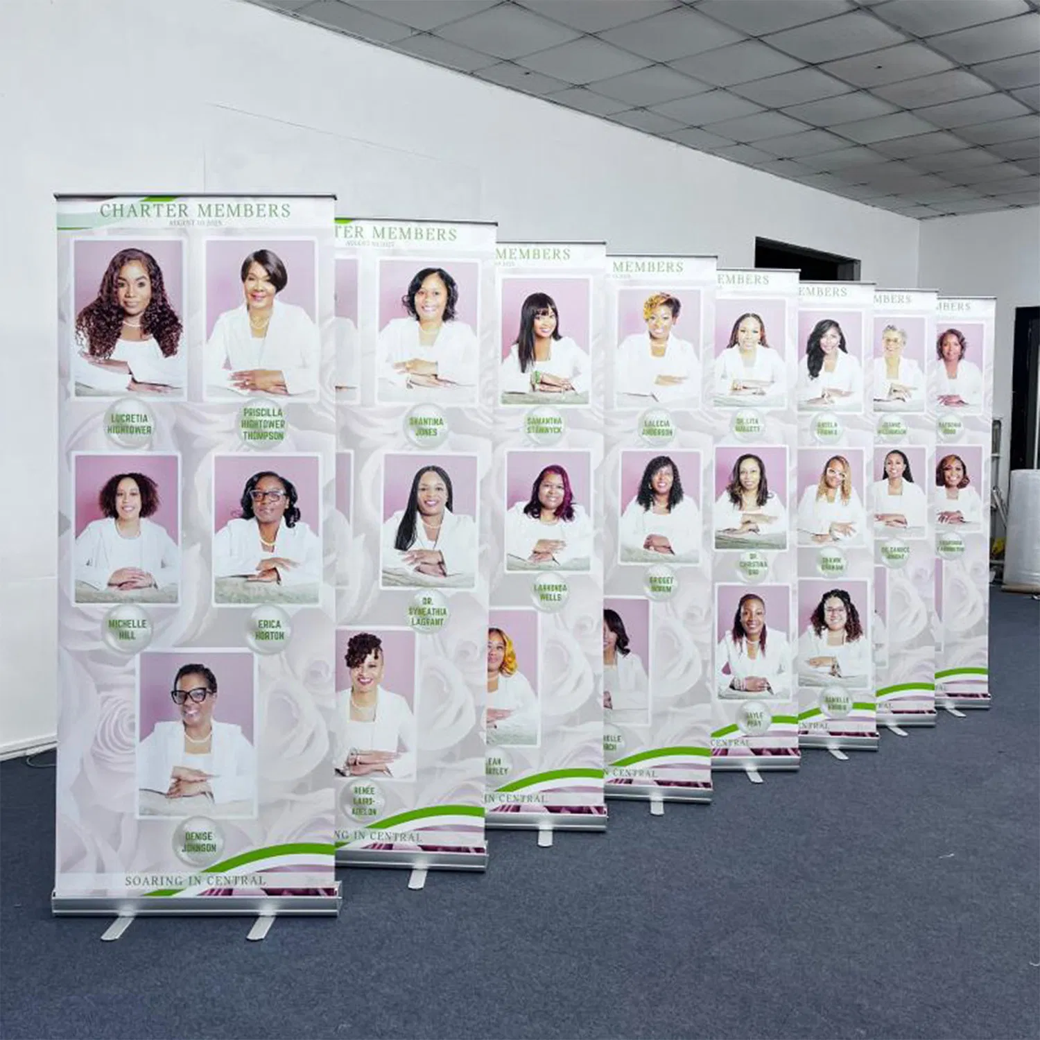 Quality Aluminum Scrolling Retractable Poster Banner Standing Pull up Display Stand Economy Standard Oxford Bag