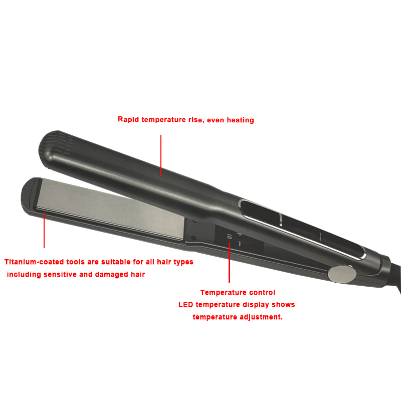 Private Label Hair Straightener Titanium Plates Flat Iron Tools for Salon Quality Hair Straightener