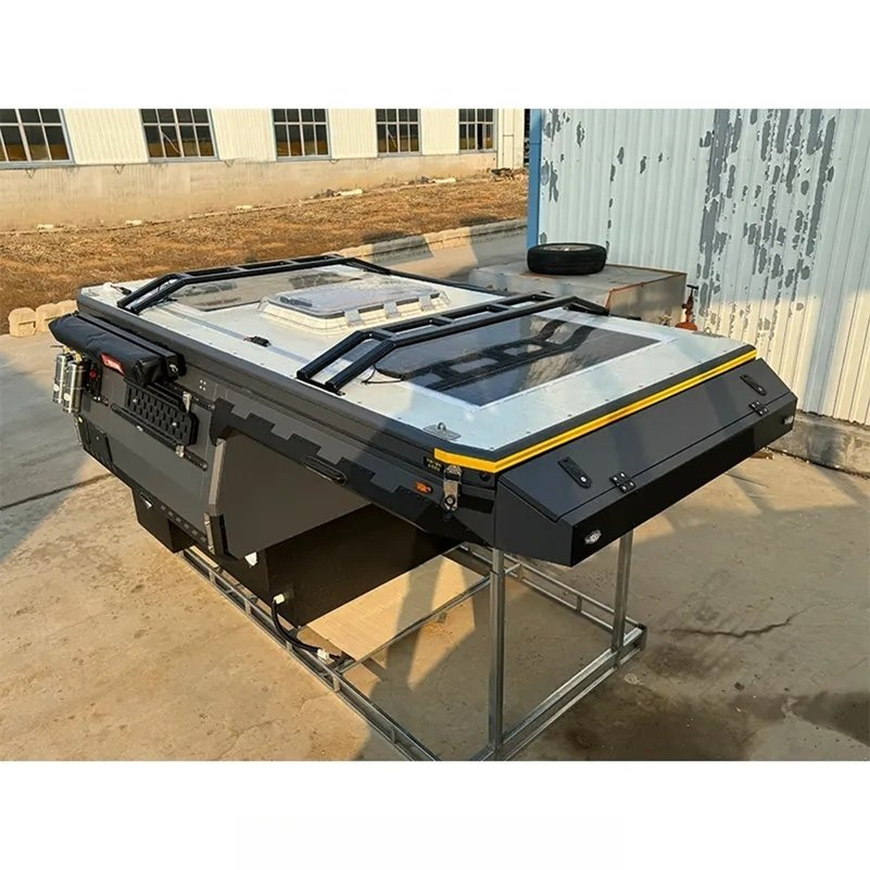 4X4 Waterproof Steel Hard Top Canopy Pickup Truck Topper Camper Side Steps for Maxus Ldv T60 Mega Tub Long Bed with Ladder