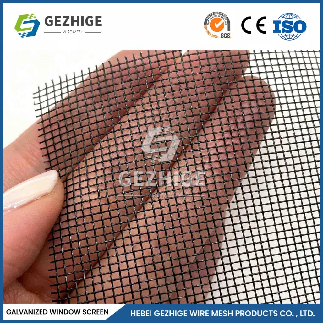Gezhige OEM Custom Collapsible Window Screen Wholesalers 16 X 14 Mesh Window Screen China Easy Clean Window Screen with Galvanized Steel Frame