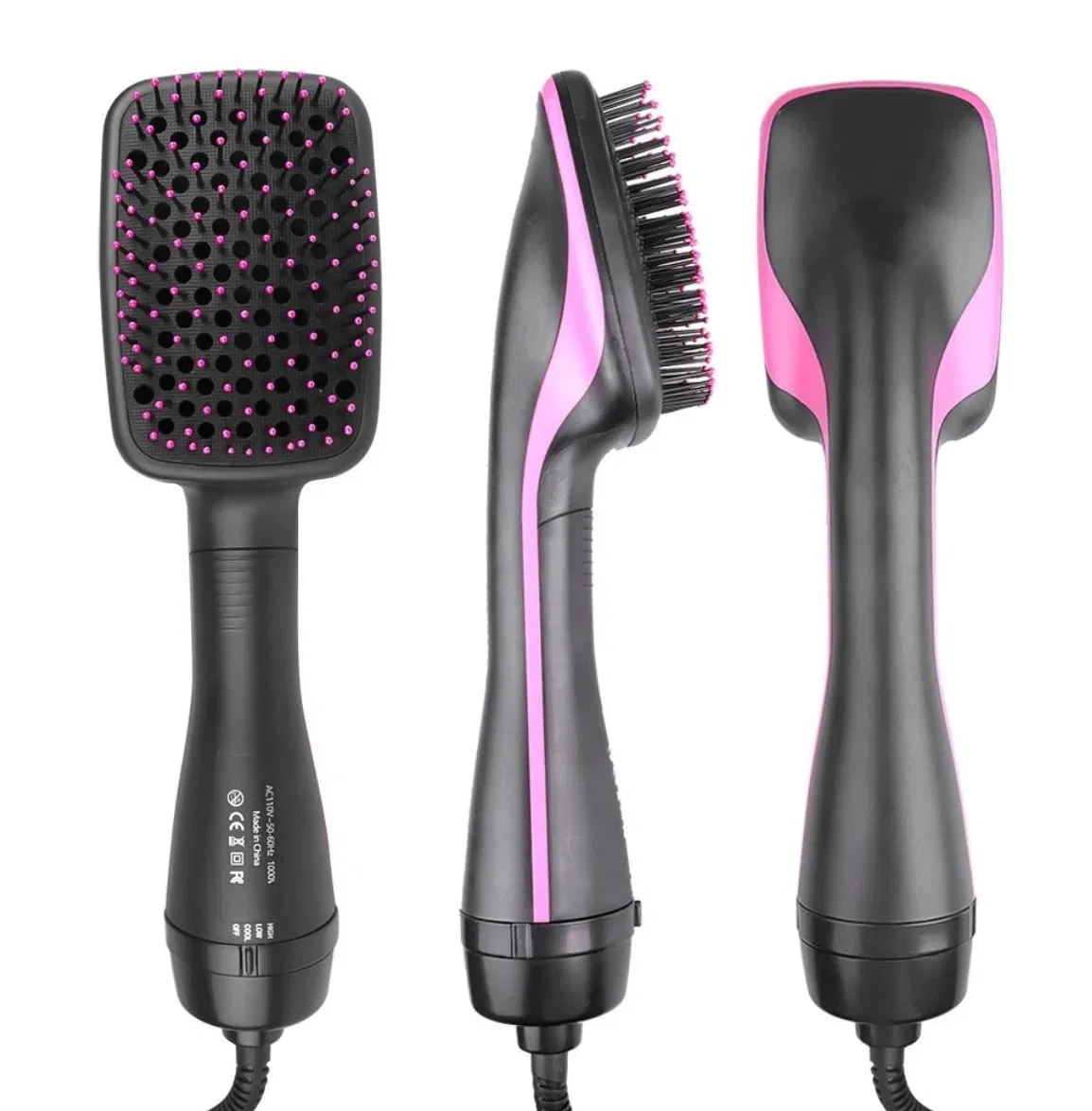 Professional 1000W Hair Dryer Brush Ionic Blower Comb Hot Air Brush Blow Dryer Hair Straightener
