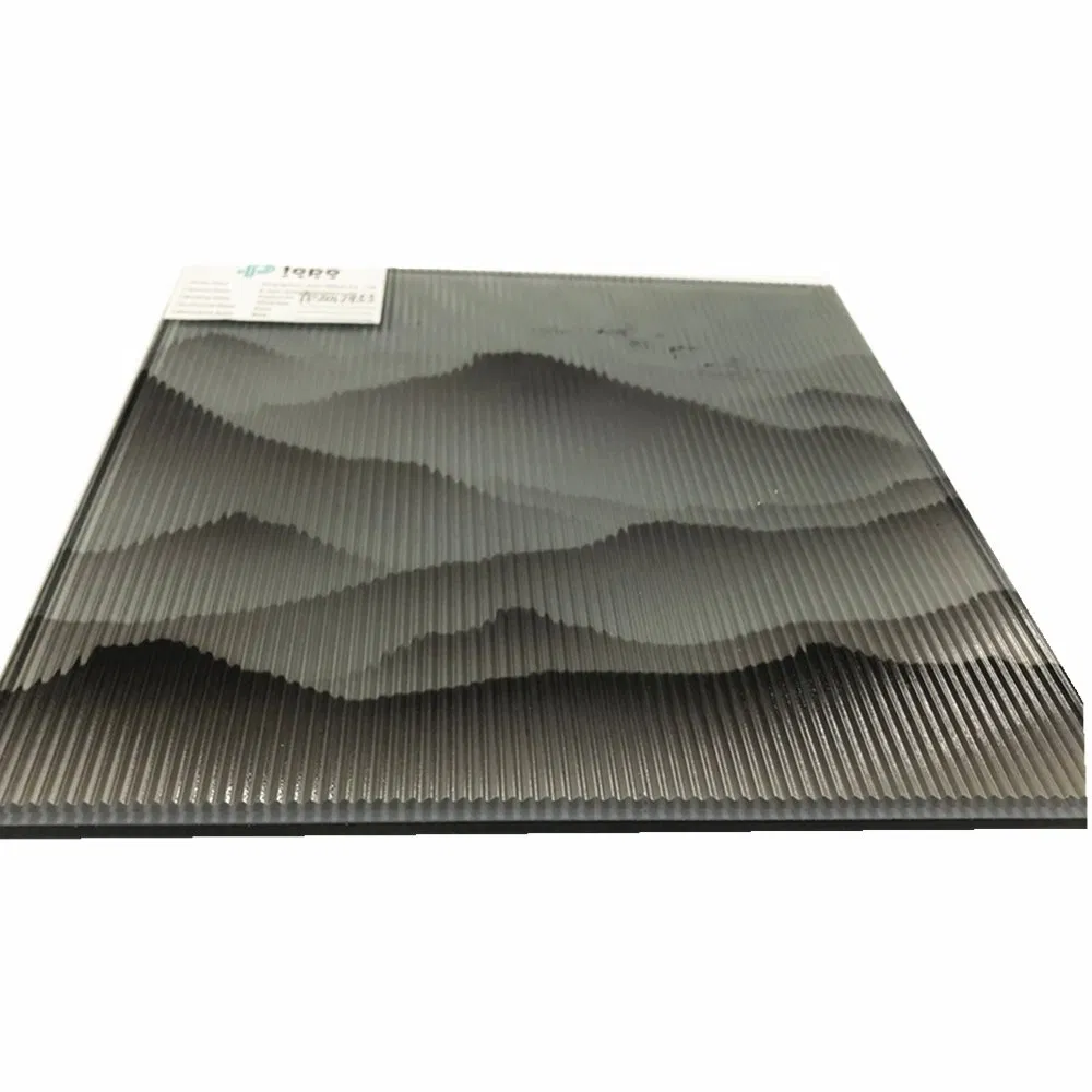 High Quality Landscape Painting Fireproof Pattern Wired Wire Glass for Decoration (PLW-TP)