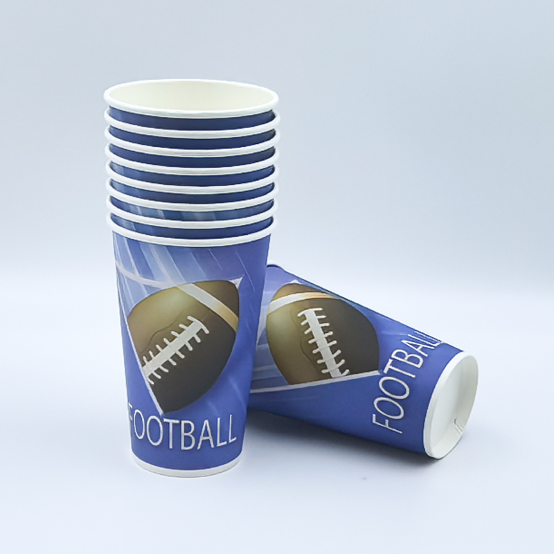 Бумажные стаканы 12 унций с печатью, биоразлагаемые