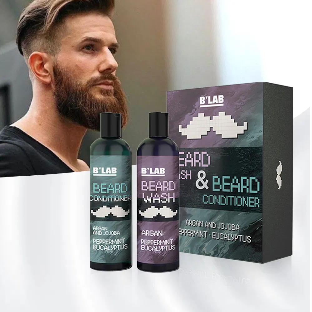 Men Gift Set Beard Care Oil Products Male Shampoo Conditioner Grooming
