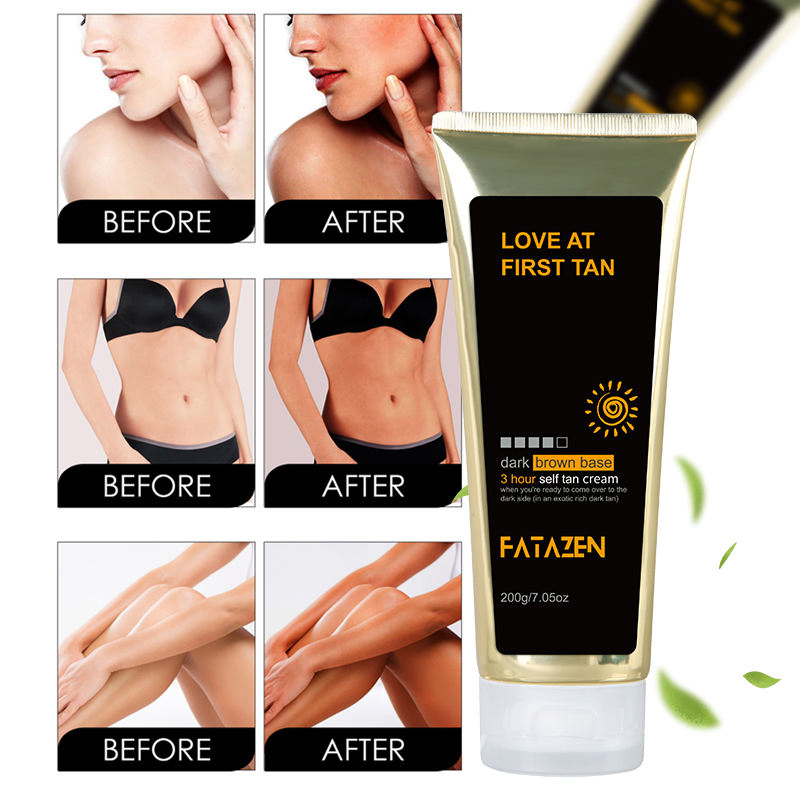 Private Label Beauty Products Vegan Hydrating Instant Dark Tanning Lotion Accelerators Suntan Self Tanner Tanning Cream