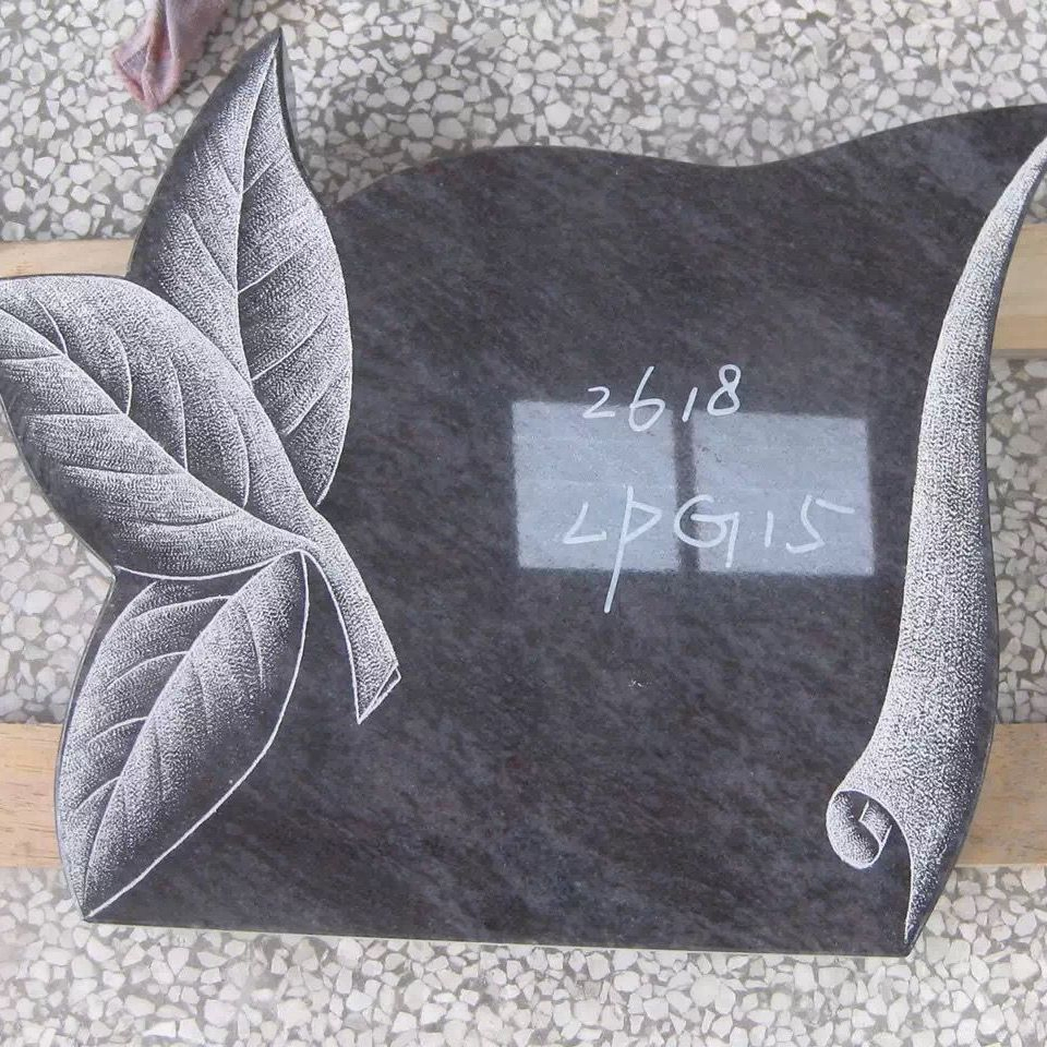 Wholesale Customized Size Granite Carving Headstone Columnbarium, Slant Beveled Shape Markers Hand Carving, Machine Carving Memorial Monument