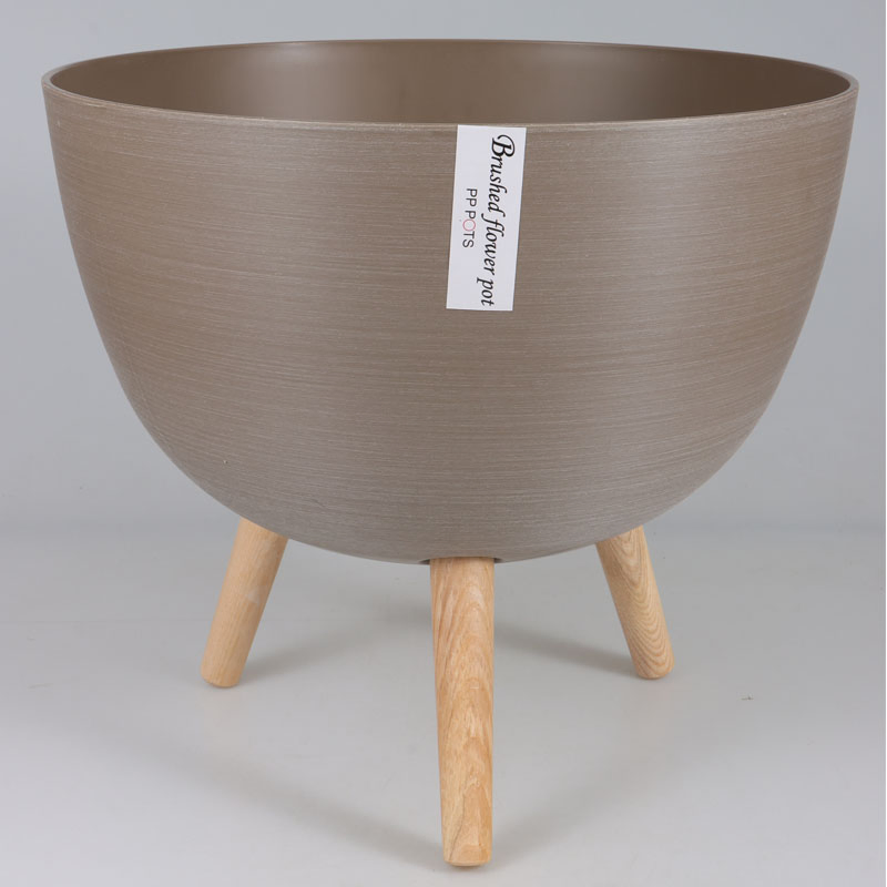 Charming! Textured Semi-Circular Plastic Plant Container for Small Ornamental Plants