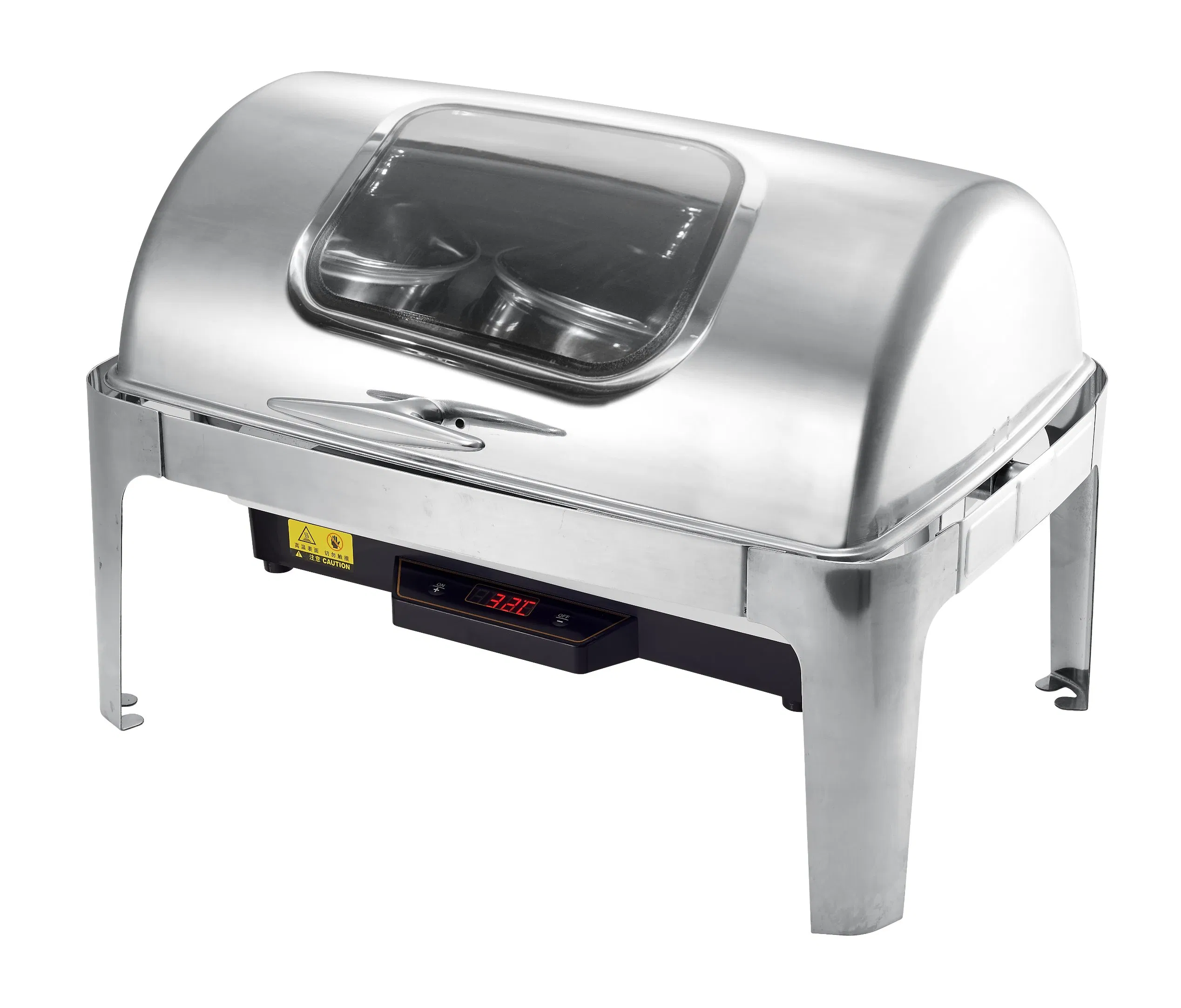 Restaurant Hotel Commercial Cookware Soup Food Steamer Warming Tray Buffet Stove Chafing Dish
